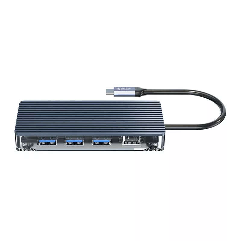 Orico 8-in-1 to Type-C Transparent Hub