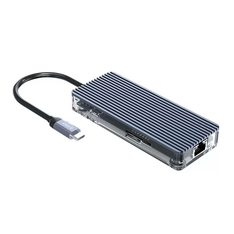 Orico 8-in-1 to Type-C Transparent Hub