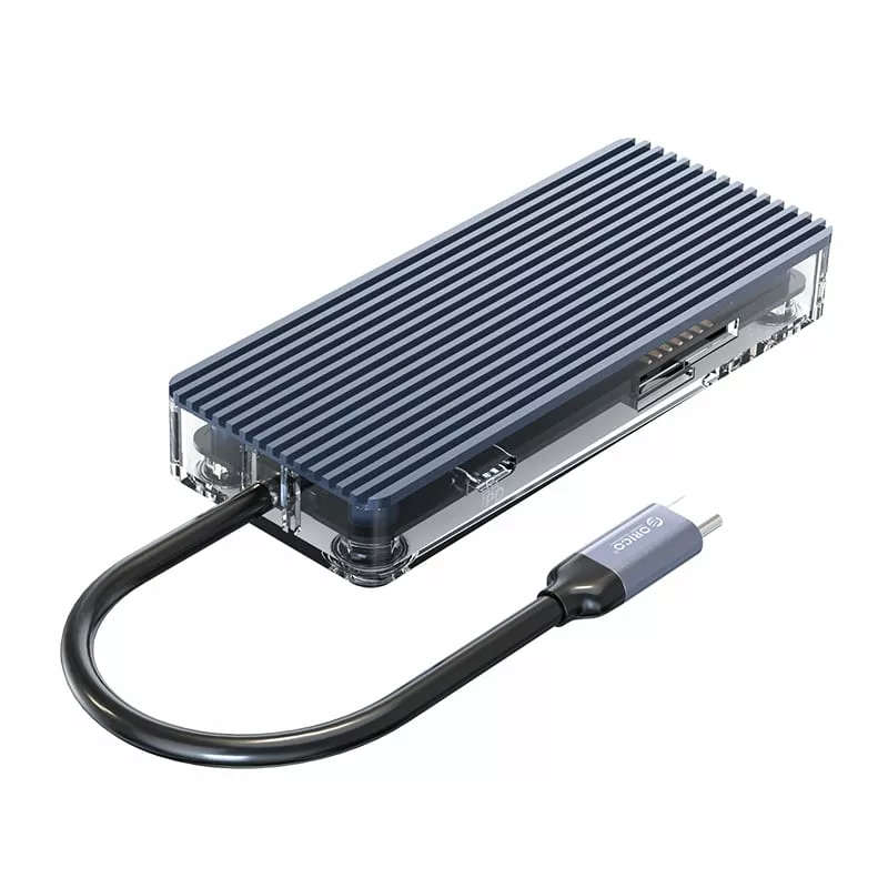 Orico 8-in-1 to Type-C Transparent Hub