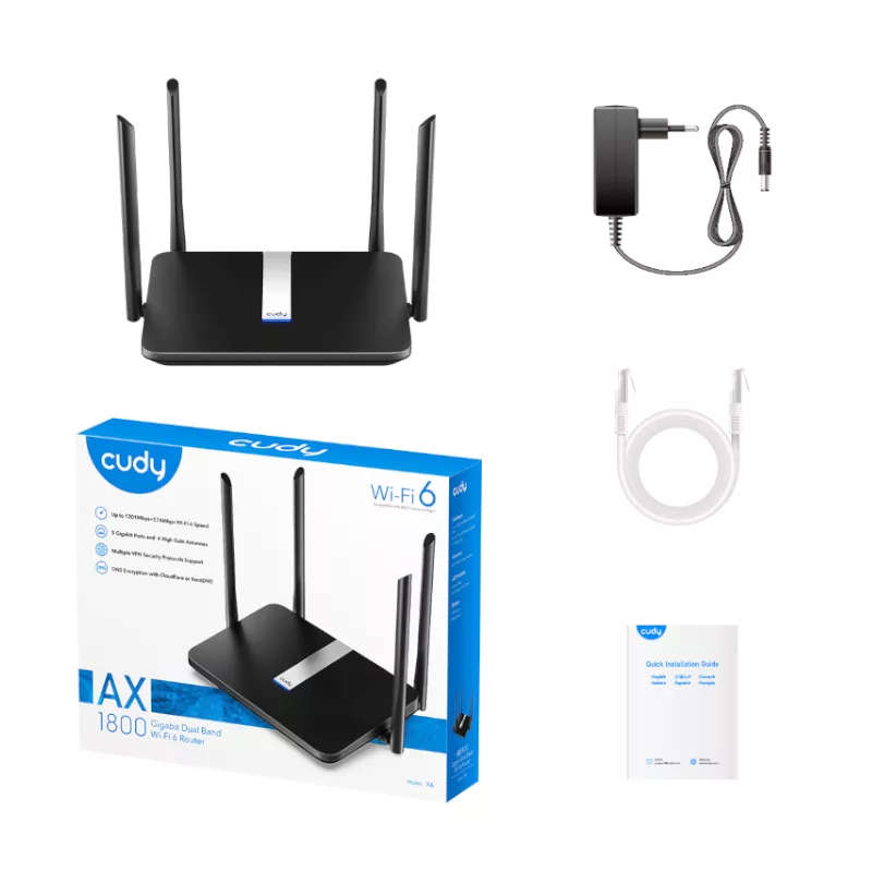Cudy AX1800 Gigabit Dual-Band Smart WiFi 6 Router