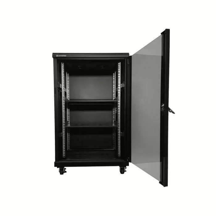 Linkbasic 19-inch 2 Fans 2 Shelves 18U 600mm Deep Cabinet