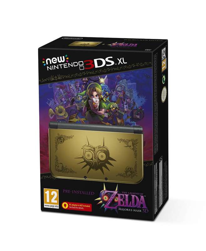 New Nintendo 3DS XL with Majora's Mask 3D + AC Charging Adapter [Free shipping]