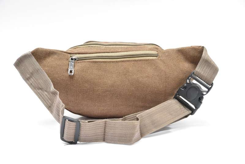 Brown Canvas Moonbag - Black, Brown, Green