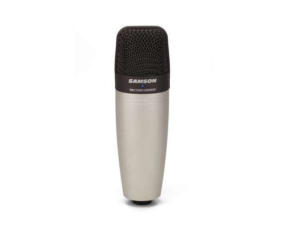 Samson C01 - Condenser Microphone w/ Swivel Stand Mount + Carry Case