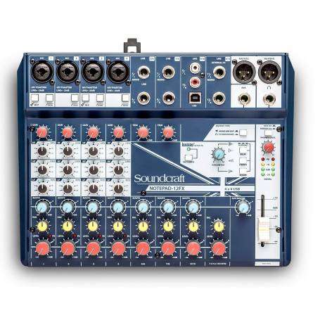 Soundcraft Notepad 12FX - 12 Channel Mixer w/ USB & Lexicon Effects