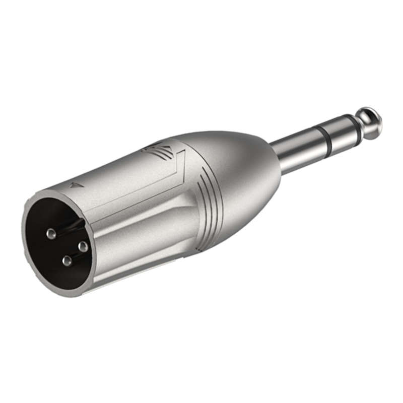 Roxtone Adapter:  6.3mm ST MALE - 3P XLR MALE Plug  *[RA3XMJM]