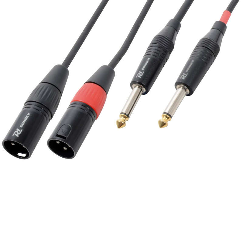 PD Connex Signal Cable 177.060 :  2x XLR Male - 2x 6.3mm Mono (3M)