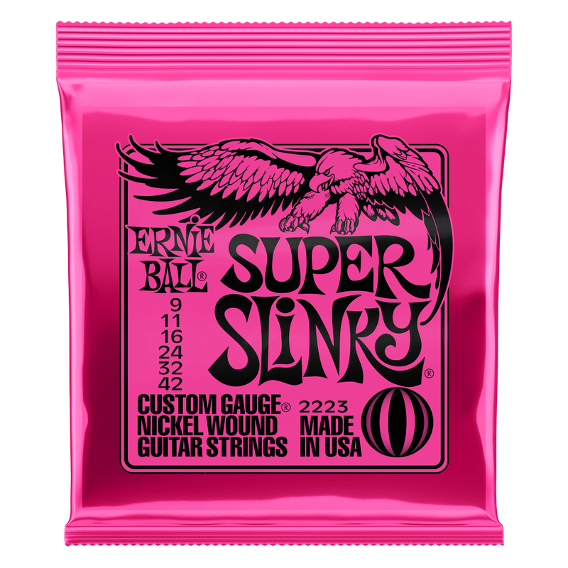Ernie Ball 2223 - Slinky Nickel Wound Electric Guitar Strings (9-42 Gauge) - SUPER