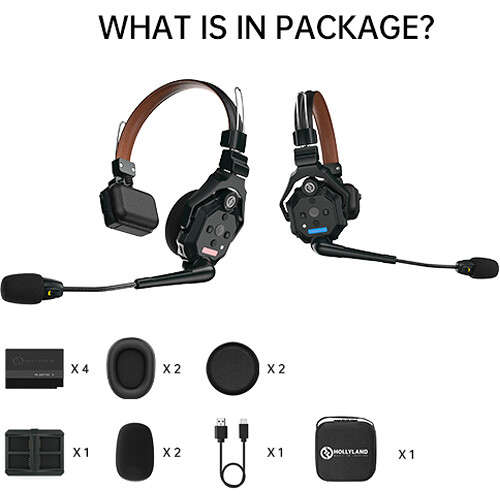 Hollyland Solidcom C1 Pro-2S - Full-Duplex ENC Wireless Intercom System w/ 2 Headsets