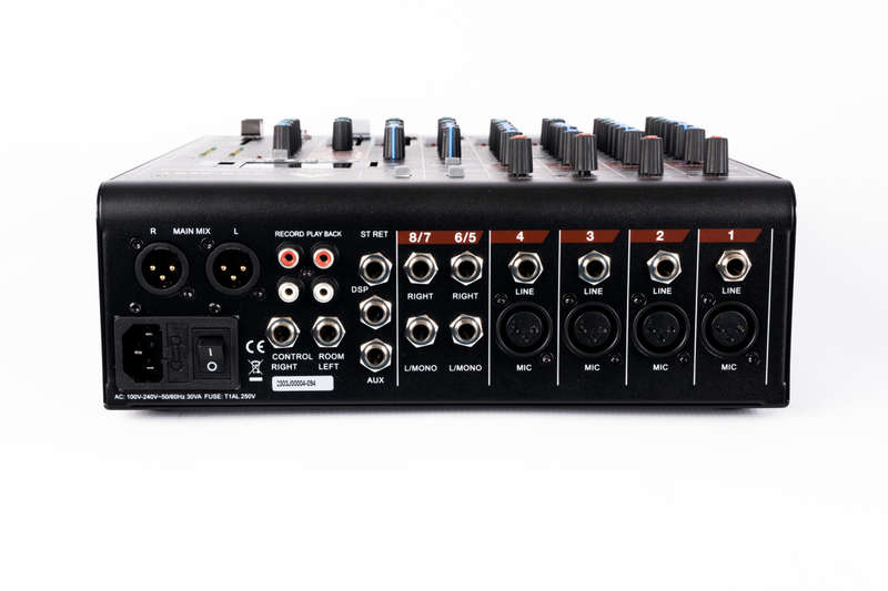 Agera Acoustic CCR-82BT - 8 Channel Analog Mixer w/ FX/BT/USB/SD