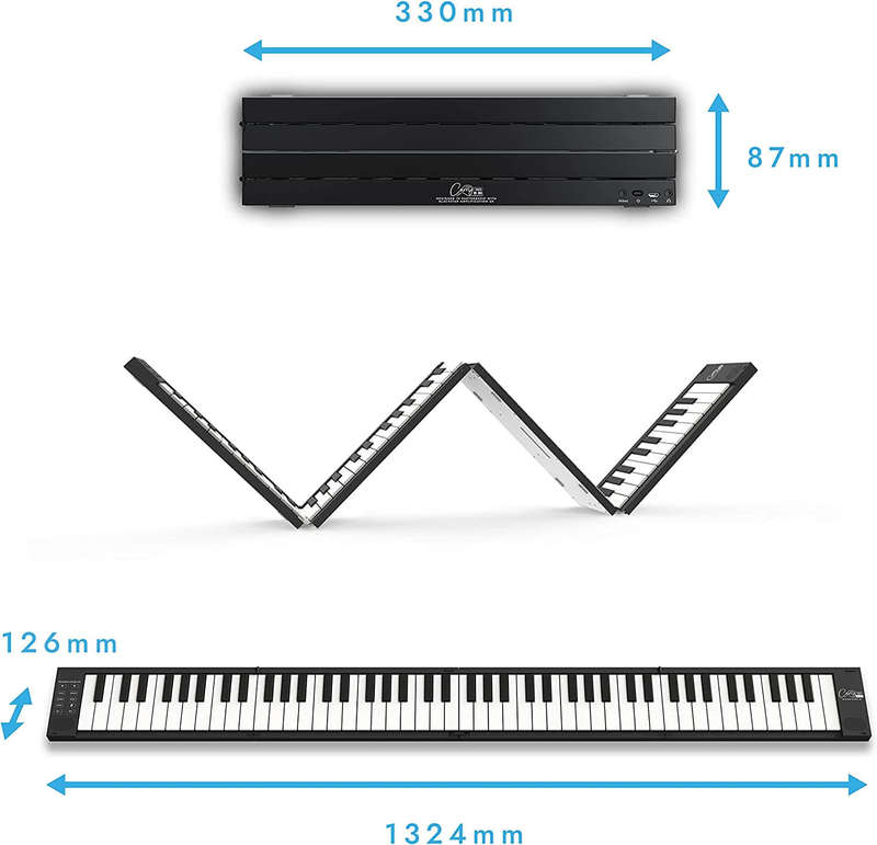 Carry-On FP88T BK - 88 Touch-Sensitive Keys Folding Piano (Black)