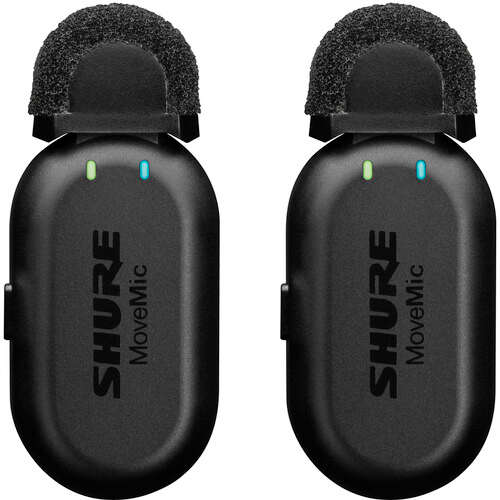 Shure MoveMic Two - Dual Wireless Lavalier Mic System (MV-TWO-Z6)