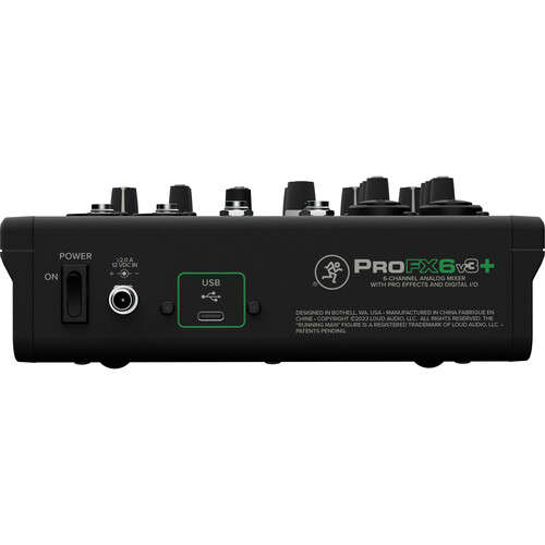 Mackie ProFX6 v3+ - 6-Channel Analog Mixer  w/ Built-In FX/ USB Recording/ Bluetooth