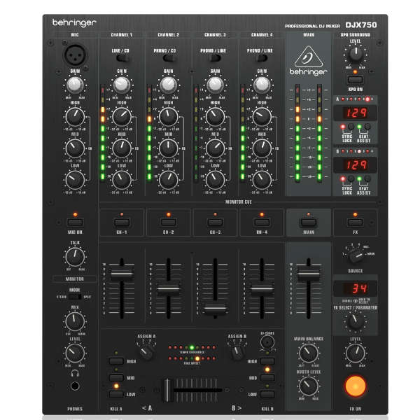 Behringer DJX750 5-Channel DJ Mixer with BPM