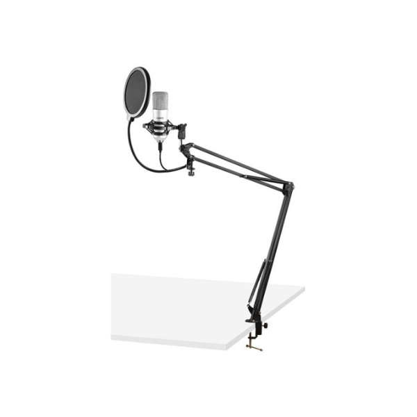 Vonyx  CMS300S STUDIO SET TITANIUM CONDENSER MIC WITH STAND & POP FILTER