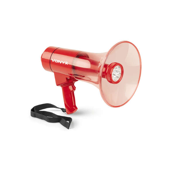 VONYX MEG050IP MEGAPHONE 50W WITH RECORD SIREN USB BT IPX4