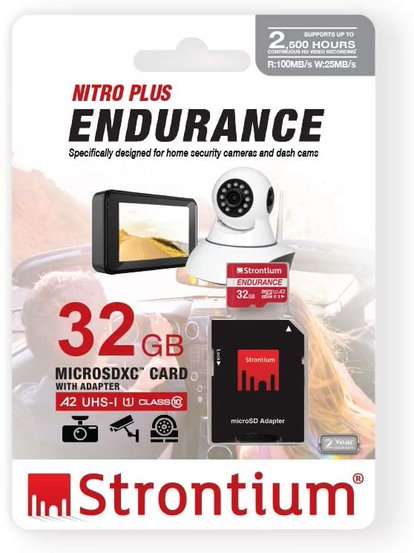 Strontium 32GB Nitro Plus Endurance A2 Micro SD Card