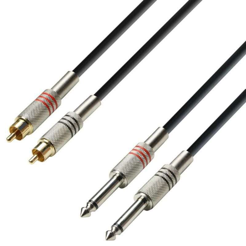 Hybrid RRJ018 2 Jack Male-2 RCA 1.8M Cable