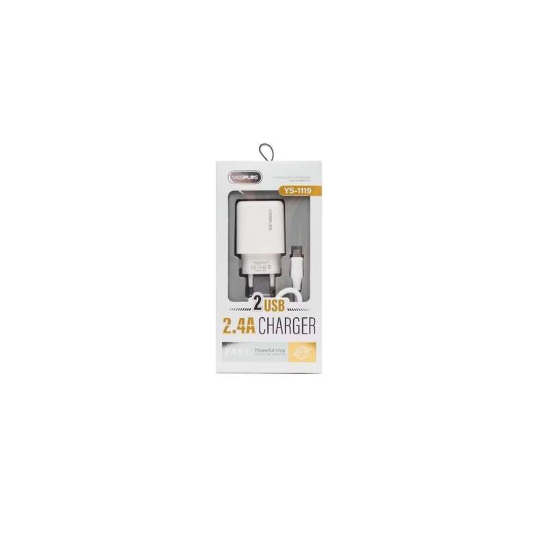 YESPLUS YS-1119 2.4A 2USB Charger - Type-C