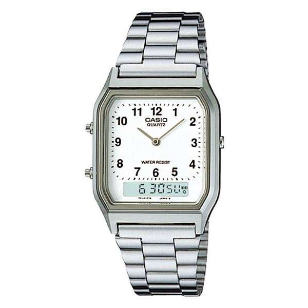 Casio Vintage Dual Time Analog Digital Quartz AQ-230A-7BMQ