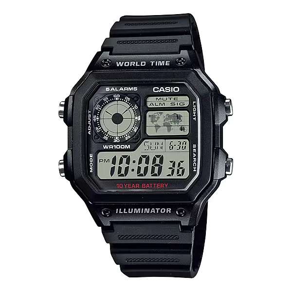 Casio Standard Collection Mens Watch 100m - AE-1200W-1AVDF
