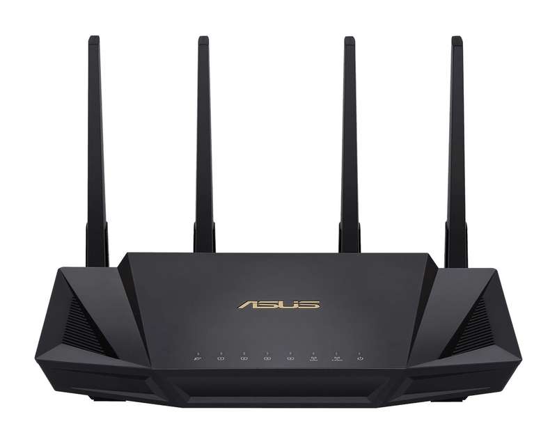 ASUS AX3000 Dual Band WiFi 6 (802.11ax) Router supporting MU-MIMO and OFDMA technology, 2.4 GHz /...