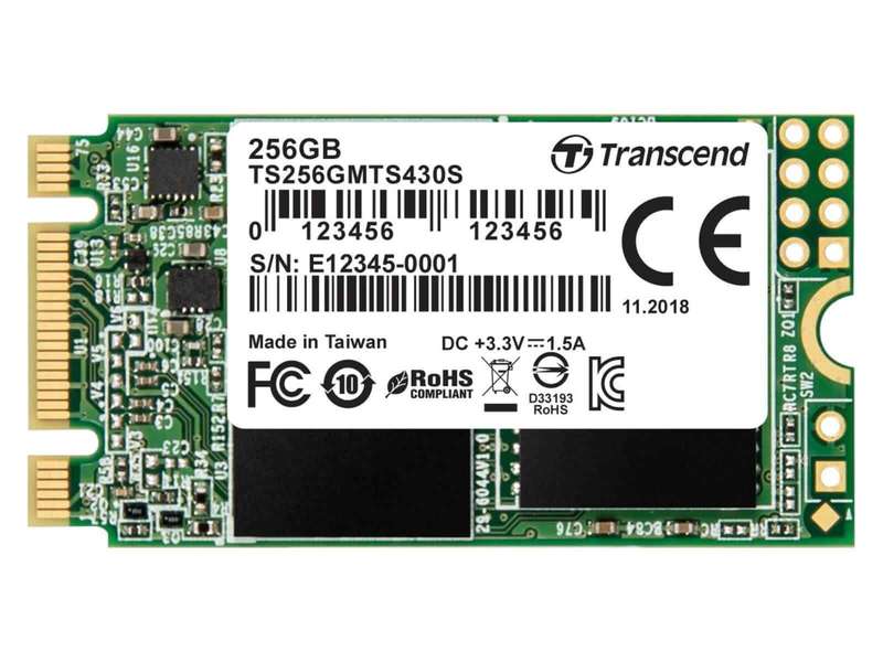 Transcend MTS430 Series 256GB M.2 2242 SATA 6Gb/s SSD