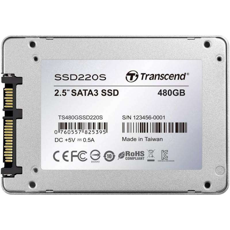 Transcend SSD220S Series 480GB 2.5" SATA 6Gb/s Solid State Drive