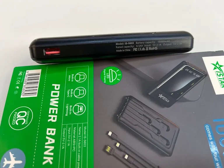 10000mAh Power Bank Istar with Built-in Cables Istar