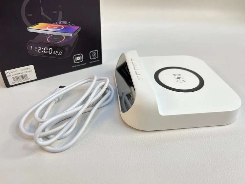 Wireless Fast Charger with Alarm Clock & Temperature Display