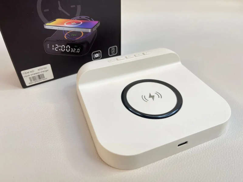 Wireless Fast Charger with Alarm Clock & Temperature Display