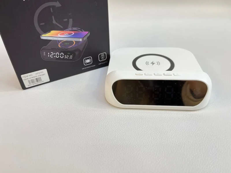 Wireless Fast Charger with Alarm Clock & Temperature Display