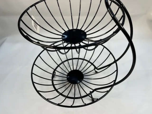 Black Double Tier Fruit Basket