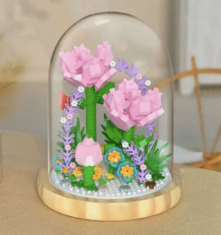 Carnation Bouquet Building Blocks 675 Pieces