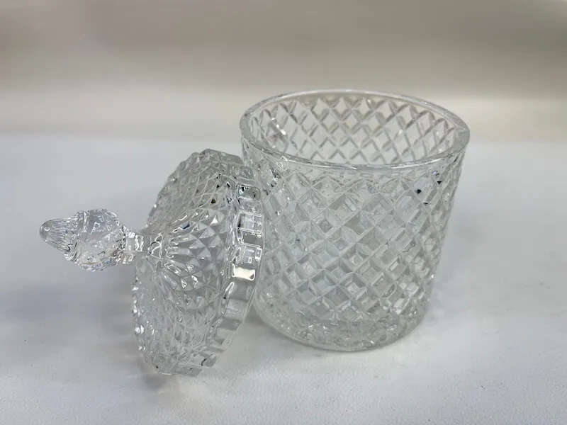 Crystal Glass Decorative Trinket Box