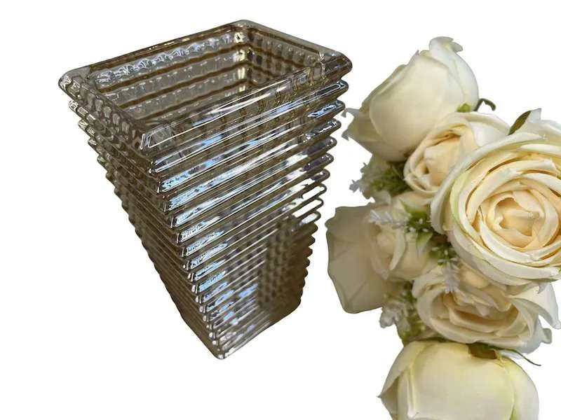 Crystal Glass Rectangular Vase