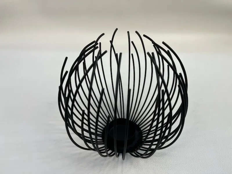 Geometric Circular Candle Holder Black