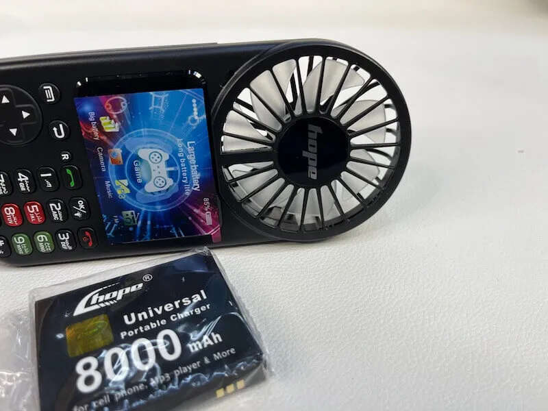 Mini Fan With Built-In Game And Power Bank