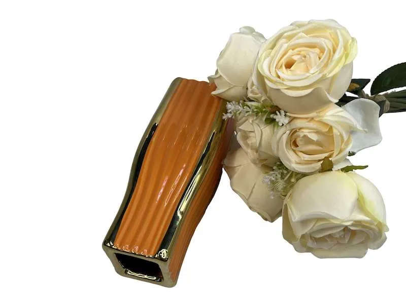 Orange Creamic Vase
