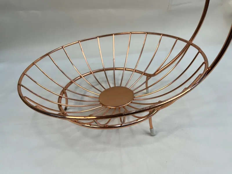 Rose Gold Double Tier Fruit Basket