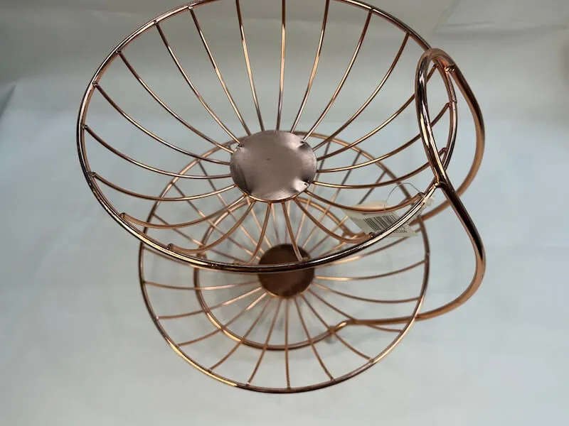 Rose Gold Double Tier Fruit Basket