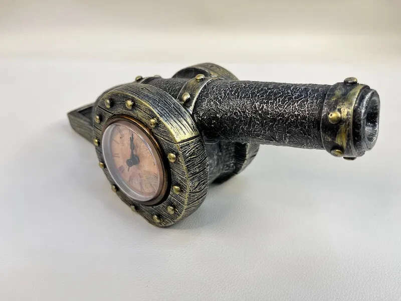 Vintage Artillery Clock Resin Ornaments