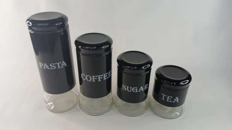 4 Piece Glass Jar