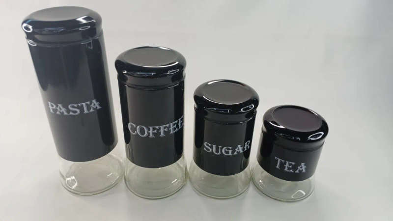 4 Piece Glass Jar