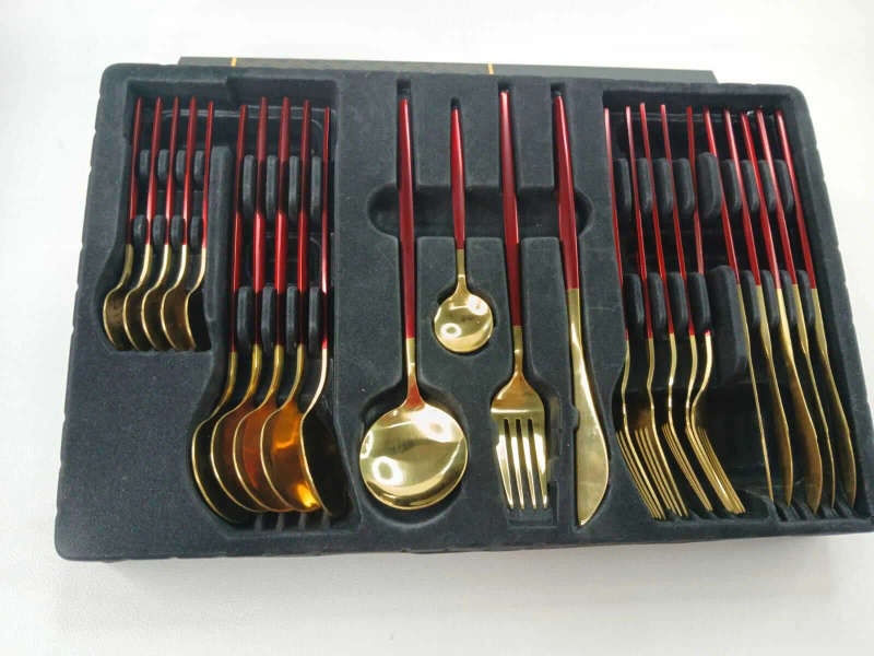 24pcs Polished Cutlery Set