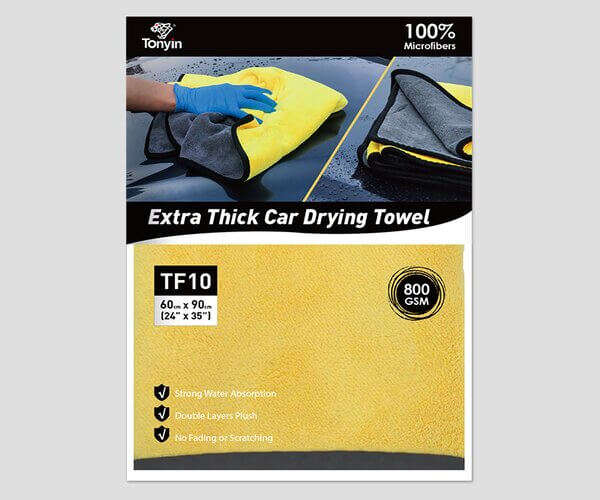 Tonyin Microfiber Coral Velvet Cleaning & Drying Towel 800gsm