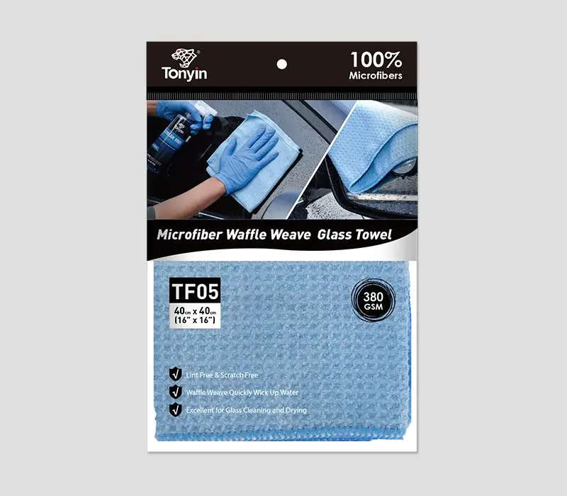 Tonyin Waffle Weave Glass Cleaning Towel