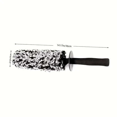 Flat Microfiber Wheel Brush Purple