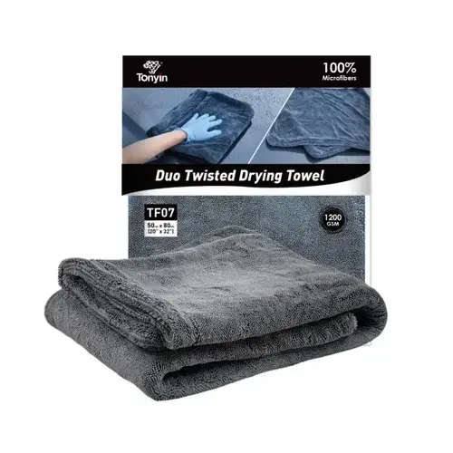 Tonyin Microfiber Duo Twisted Loop Drying Towel 50x80cm 1200gsm