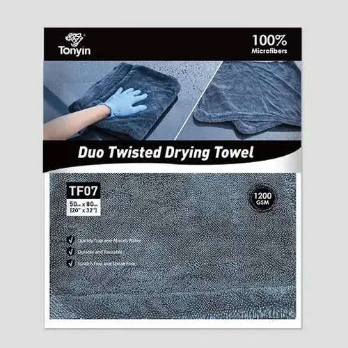Tonyin Microfiber Duo Twisted Loop Drying Towel 50x80cm 1200gsm